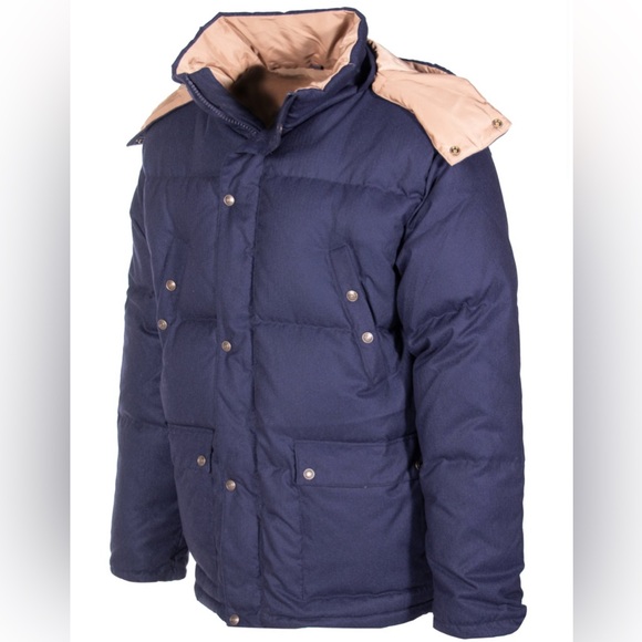 Schott NYC Down Filled Hooded Puffer Parka Jacket Men's Navy Size 3XL 9040D - Picture 4 of 16